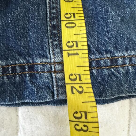 BASH Womens Jumpsuit Denim Dark Wash Belted Bohemian Casual Straight Leg 34 US 2 - Picture 13 of 14